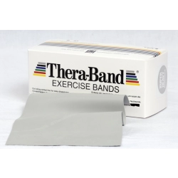 Taśma lateksowa Thera Band rolka 5,5 m- kolor srebrny -opór super mocny